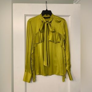 ZARA tie neck silky Blouse
